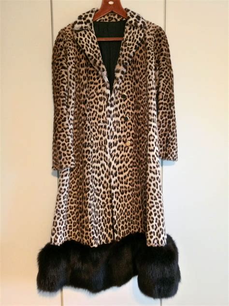 leopard real fur coat|vintage leopard coat.